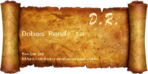 Dobos Renáta névjegykártya